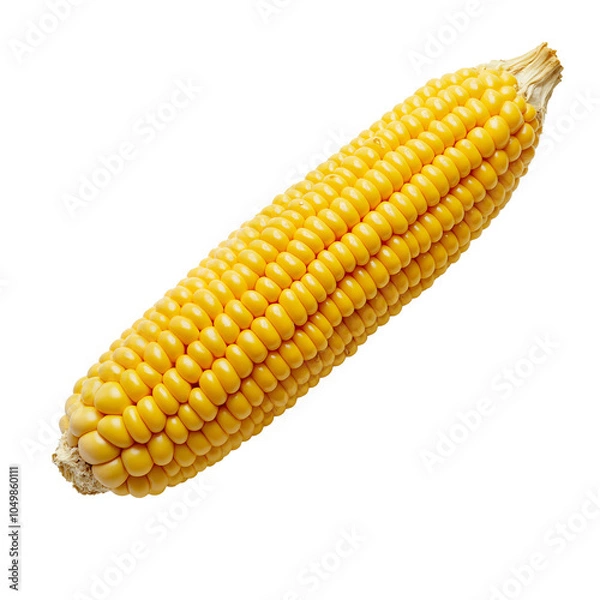 Obraz A single ear of corn on a white background. Food isolated with transparency layer PNG.