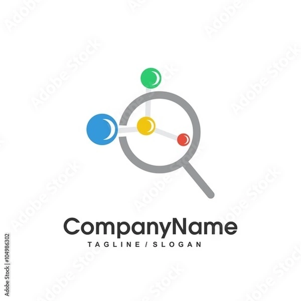 Obraz science vector logo icon