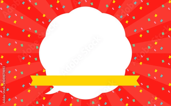 Obraz 吹き出しとリボンの豪華なキャンペーンフレーム