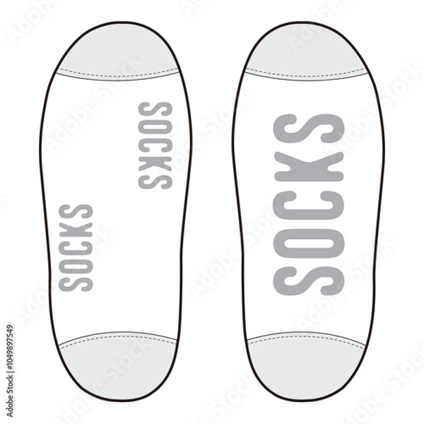 Obraz Text Print Sole Socks Vector

