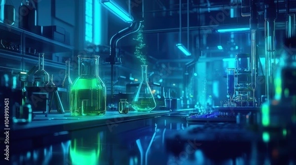 Fototapeta Fluid Dispensing in a Scientific Lab