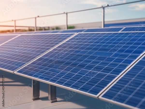 Obraz Solar Panel Array for Sustainable Energy Production