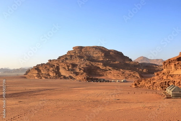 Obraz Camp site tents at Wadi Rum Desert, Jordan