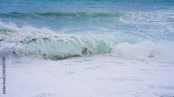 Obraz Rough sea, crested waves and foam 2