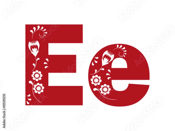 Fototapeta Litera e, wycinanka