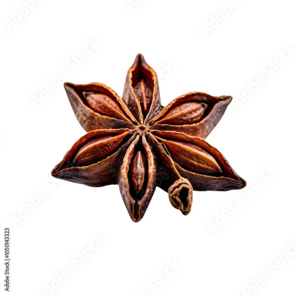 Fototapeta various spices on a transparent background