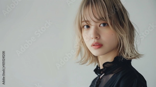 Obraz 金髪の若いファッションモデル