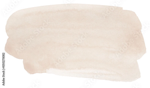 Obraz Peach Pink Soft Pastel Watercolor Brush Stroke on Transparent Background