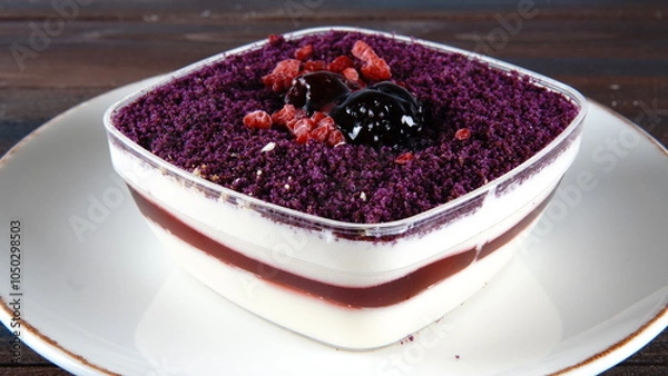 Obraz red berry cake