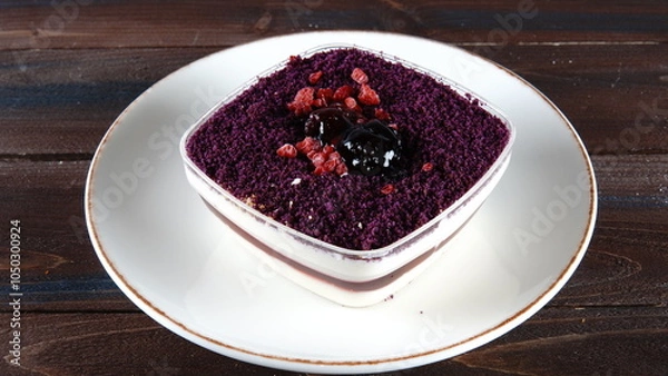 Obraz red berry cake