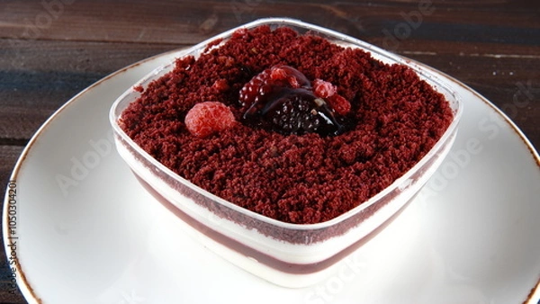Obraz red berry cake