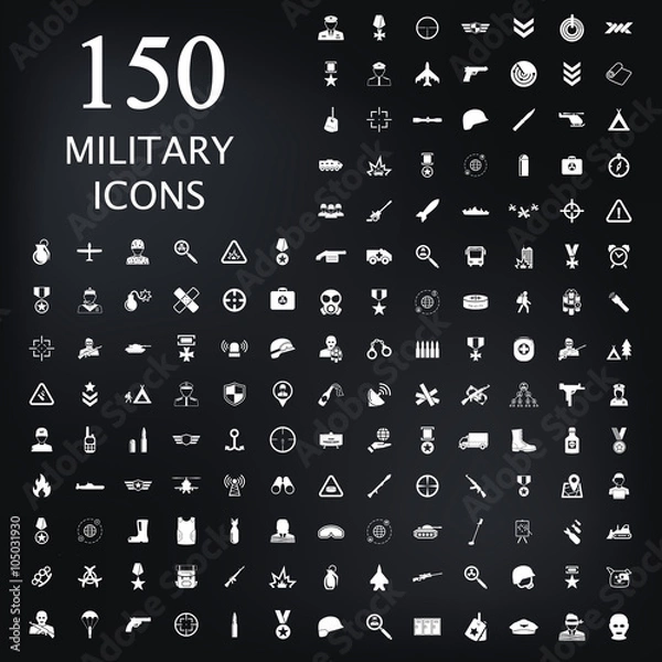 Obraz Military icon set icon