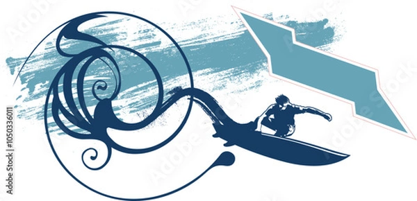 Obraz surfer sliding the wave