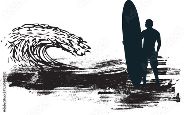 Obraz amazing pipeline wave with sufer