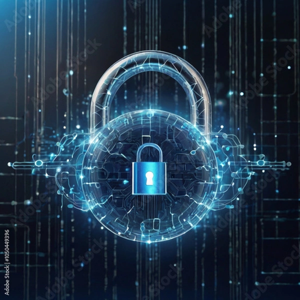 Obraz Data security, Cybersecurity, Security of user data on the Internet