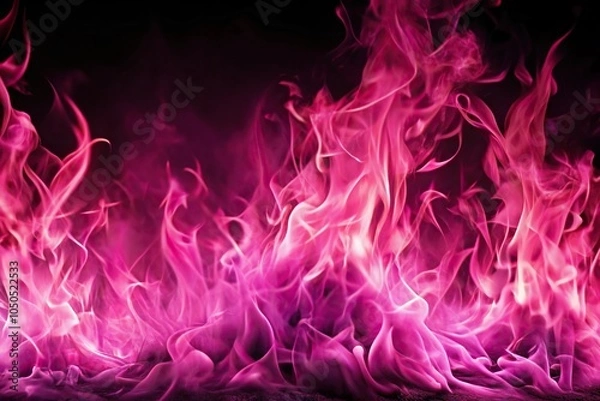 Obraz Blazing pink fire flame background with abstract design