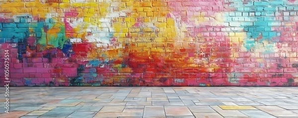 Fototapeta graffiti wall abstract background, idea for artistic pop art background backdrop, Generative AI