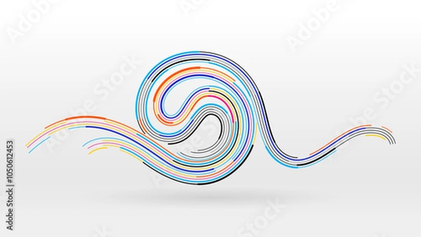 Fototapeta Motion dynamic linear element colorful abstract background