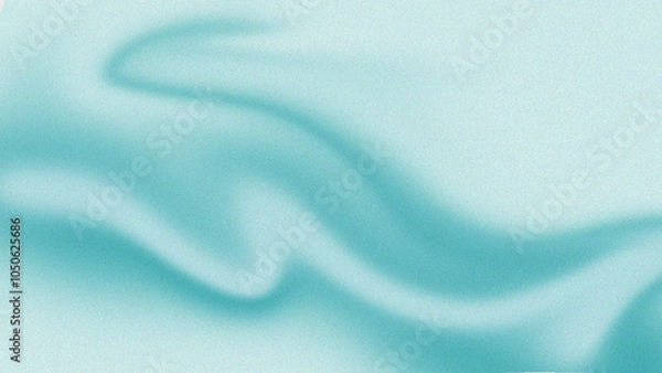Fototapeta A soft, abstract turquoise gradient with gentle waves and subtle texture, creating a calming and fluid visual effect