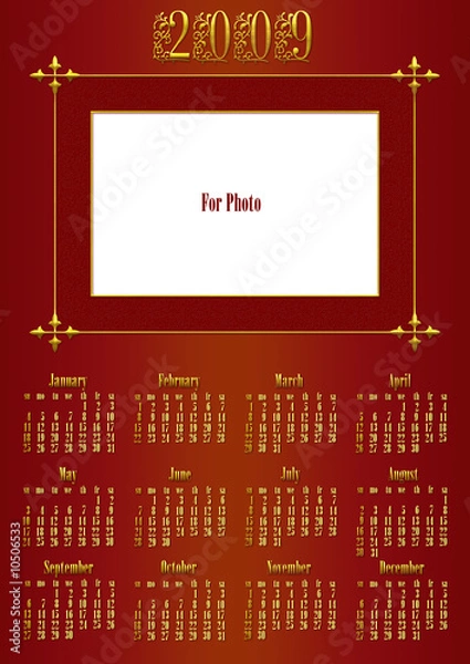 Obraz Calendar for a gift