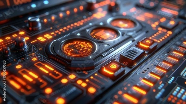 Fototapeta Futuristic Interface with High Detail and Quality