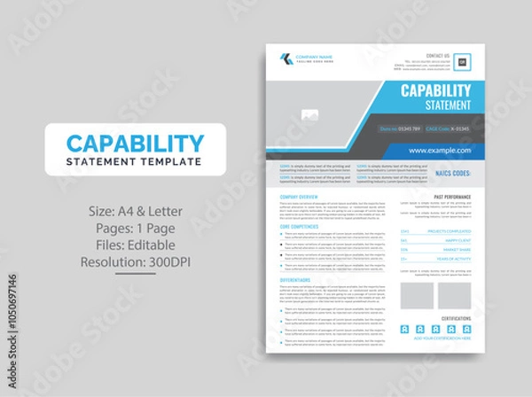 Obraz Capability Statement template design