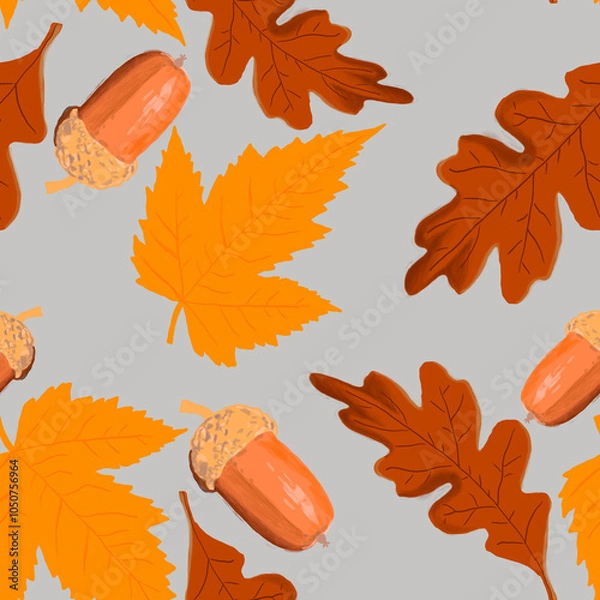 Obraz pattern with autumn leaves