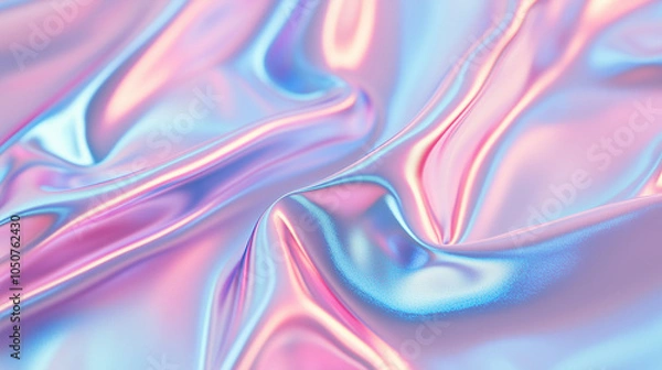 Fototapeta Holographic Neon background ,Colorful psychedelic Abstract