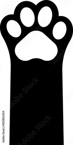 Obraz Paw pads icon in flat style.