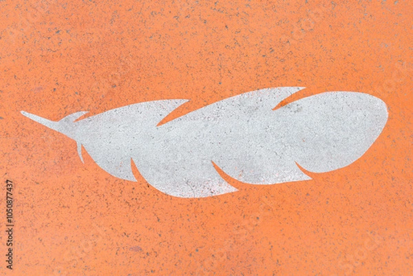 Obraz Closeup view of part of an indigenous themed crosswalk.