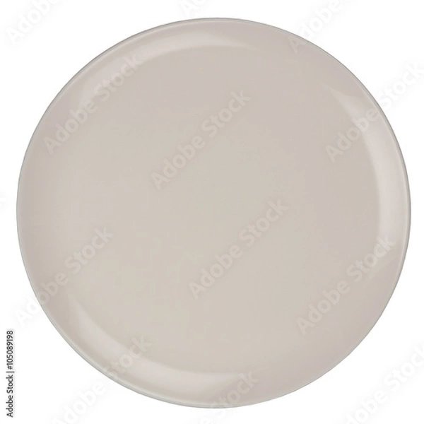 Obraz Empty plate  isolated at white background. Top view.