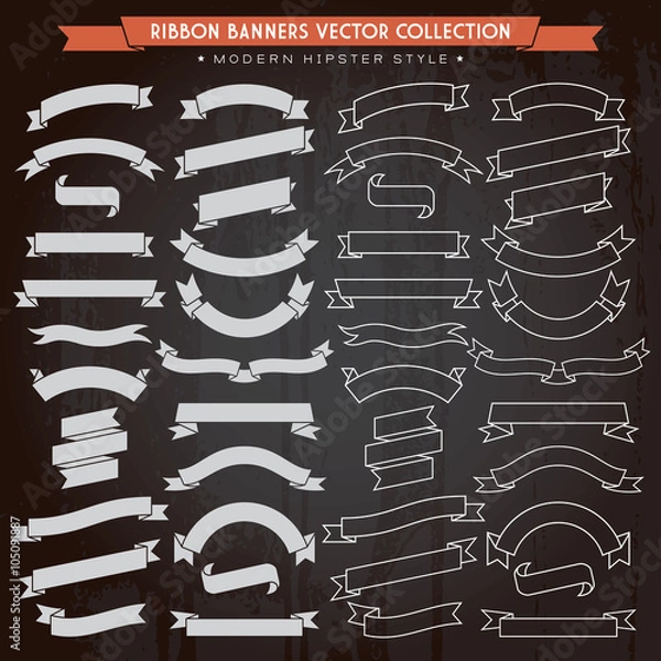 Obraz Ribbon Banners Set