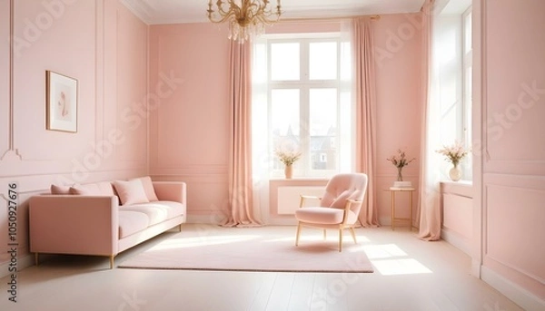 Fototapeta Photo interior modern design room 3d design	
