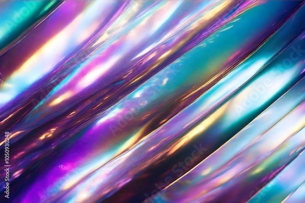 Fototapeta Hologram abstract background beautiful wallpaper, backdrop for photo product aesthetic texture macro photography.
