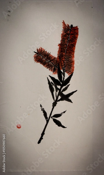 Fototapeta Bottlebrush sumi-e