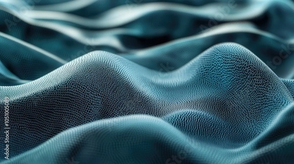 Obraz Wave cloth with microscopic detail  3d rendering.