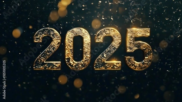 Fototapeta text "2025" isolated warner brothers text style, ai