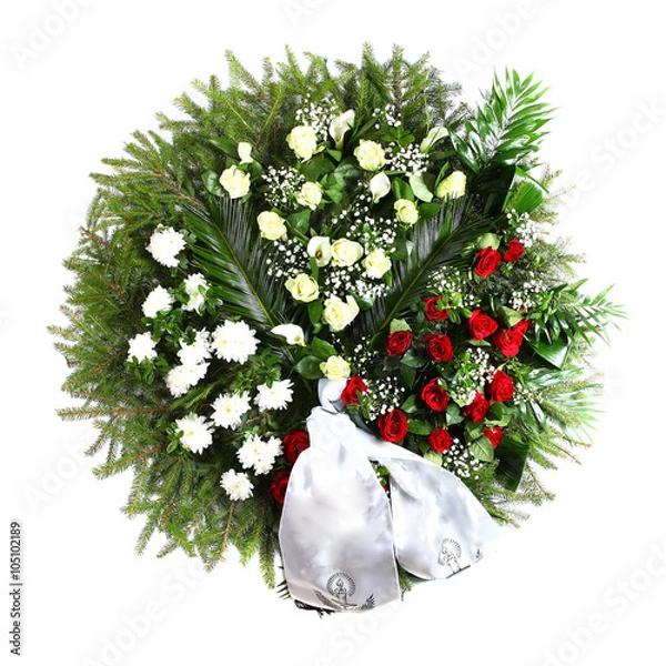 Obraz green funeral wreath