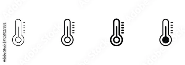 Obraz thermometer icon set vector