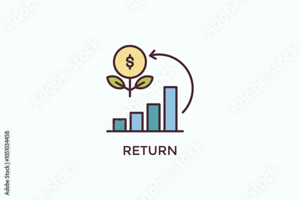 Fototapeta Return Vector Icon Or Logo Illustration