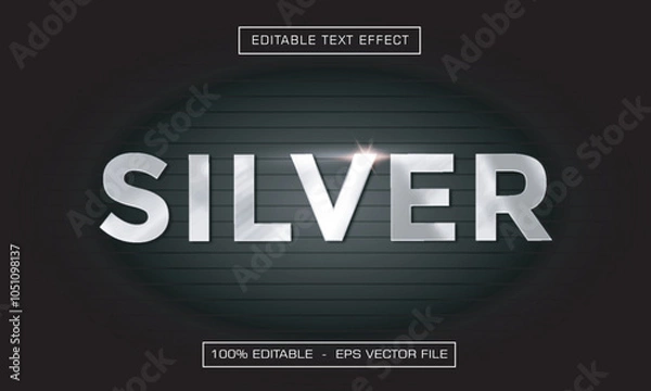 Obraz Silver Text Effect Editable