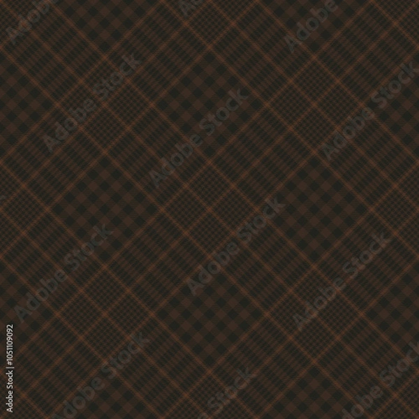Fototapeta Retro Dark Academia Plaid Check Seamless Pattern - Cute plaid check repeating pattern design