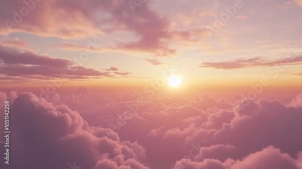 Obraz Collage of the early morning sky, generative ai