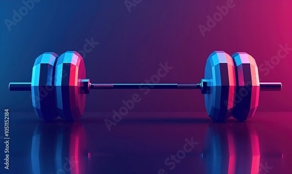 Fototapeta gym fitness sport with barbell and bodybuilding exercises for health ai generated