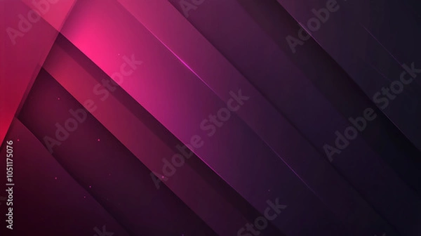 Fototapeta Abstract background with diagonal shapes creating colorful overlay  Dynamic Abstract Background Design Featuring Bold Pink Lines and Geometry at Night  Abstract background, dark gradient with neon pin