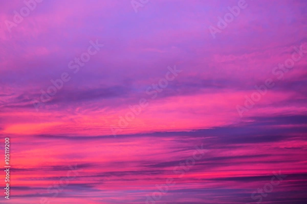 Fototapeta Vibrant purple sunset