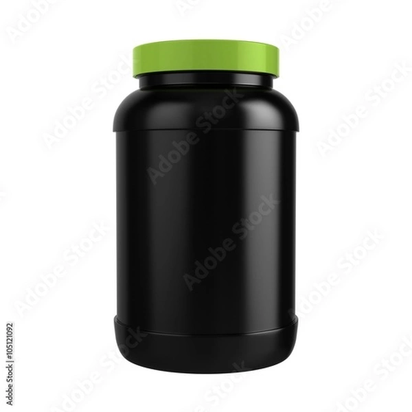 Obraz Protein Bottle with Green Cap