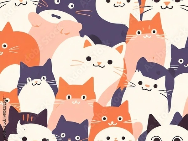 Obraz Cute Cats Illustration