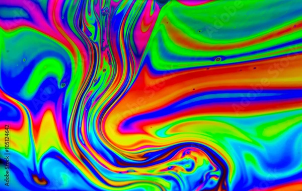 Obraz Rainbow colors created by soap bubble can use for background 