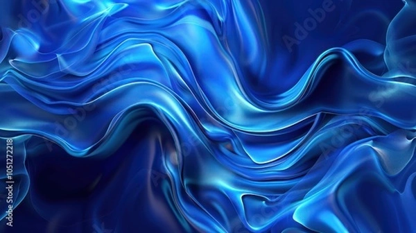Obraz Abstract Blue Swirling Liquid